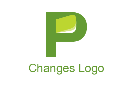 book is inside the letter p logo