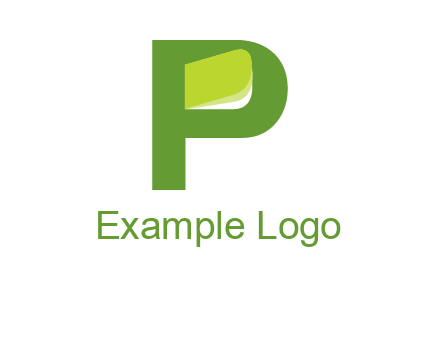 book is inside the letter p logo