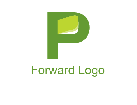book is inside the letter p logo