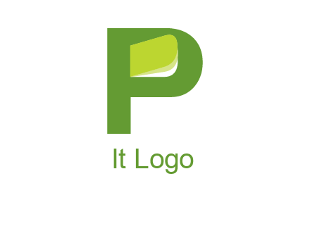 book is inside the letter p logo