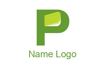 book is inside the letter p logo