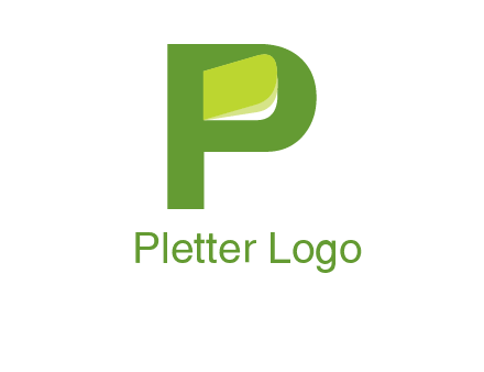 book is inside the letter p logo