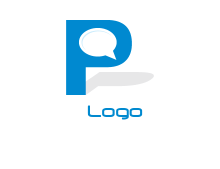 talking bubble inside the p logo