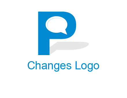 talking bubble inside the p logo