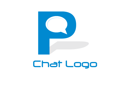 talking bubble inside the p logo