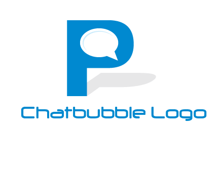 talking bubble inside the p logo