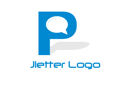 talking bubble inside the p logo