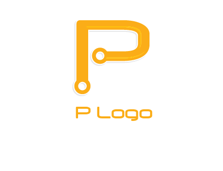 letter p forming technology cables logo