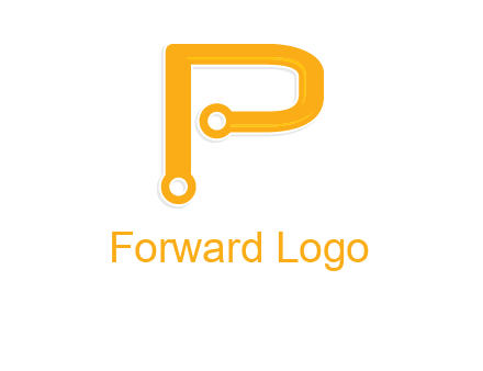 letter p forming technology cables logo