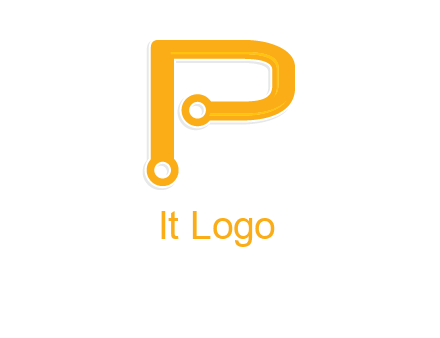 letter p forming technology cables logo