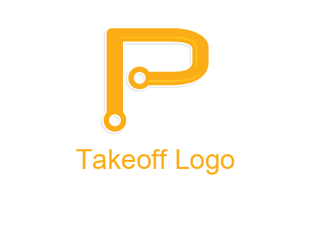 letter p forming technology cables logo