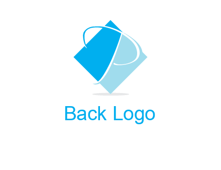 letter p in diamond square shape logo