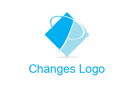 letter p in diamond square shape logo