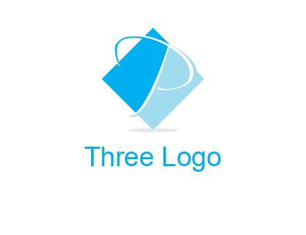 letter p in diamond square shape logo