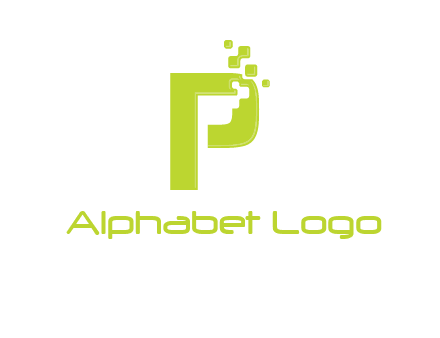 alphabet P is being pix elate logo