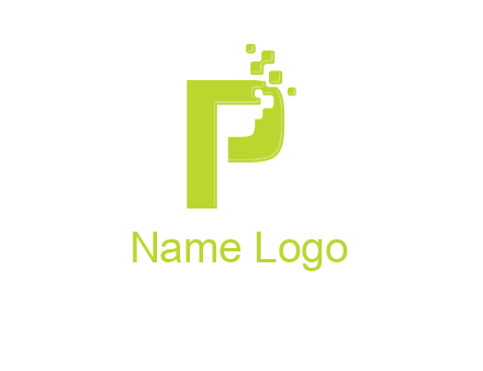 alphabet P is being pix elate logo