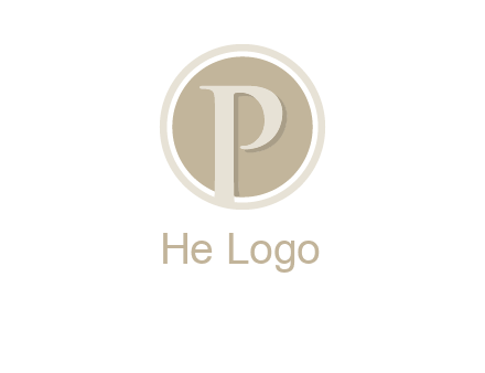 letter p is in front of a circle logo