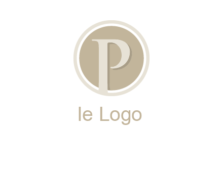 letter p is in front of a circle logo