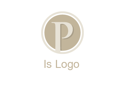 letter p is in front of a circle logo