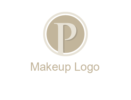 letter p is in front of a circle logo