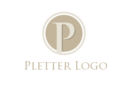 letter p is in front of a circle logo