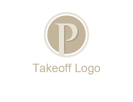 letter p is in front of a circle logo