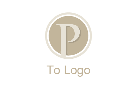 letter p is in front of a circle logo