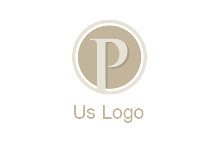 letter p is in front of a circle logo