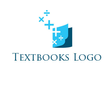 Book with mathematical symbols