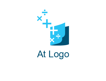 Book with mathematical symbols