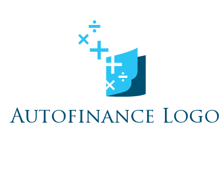 Book with mathematical symbols