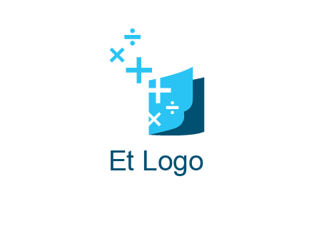 Book with mathematical symbols