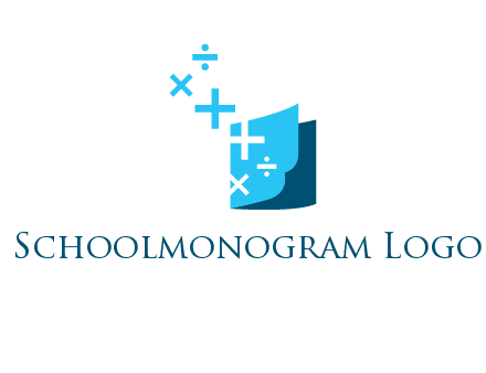 Book with mathematical symbols