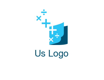 Book with mathematical symbols