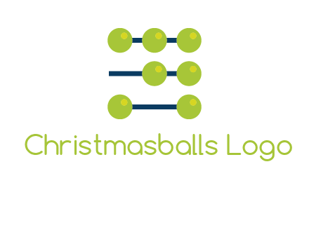 three lines 7 circles with abacus shape icon