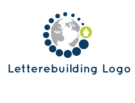 Globe is in the circles with an arrow logo