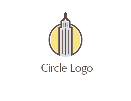 circle and empire state building logo
