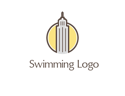 circle and empire state building logo