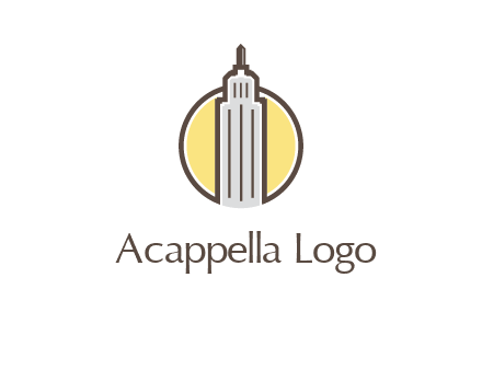circle and empire state building logo
