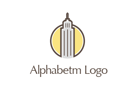 circle and empire state building logo