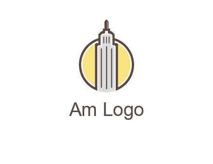 circle and empire state building logo