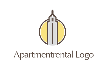 circle and empire state building logo