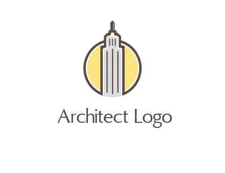 circle and empire state building logo