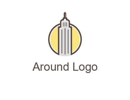 circle and empire state building logo