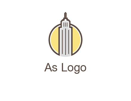 circle and empire state building logo