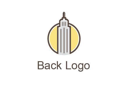 circle and empire state building logo