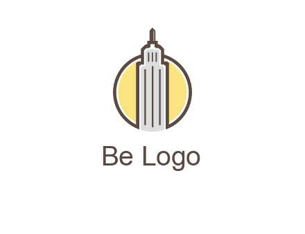 circle and empire state building logo