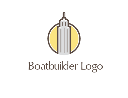 circle and empire state building logo