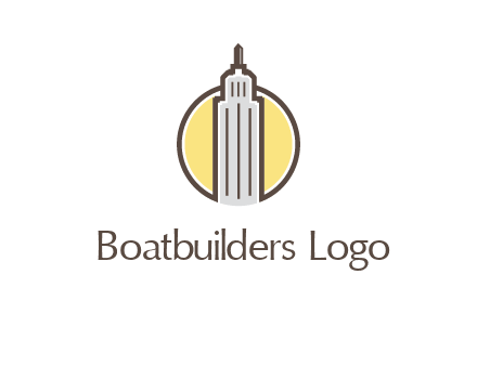 circle and empire state building logo