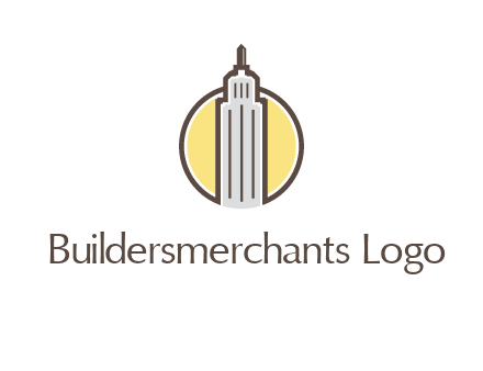 circle and empire state building logo